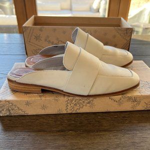 Free People | White Leather at Ease Slip on Loafer Size 38 US
